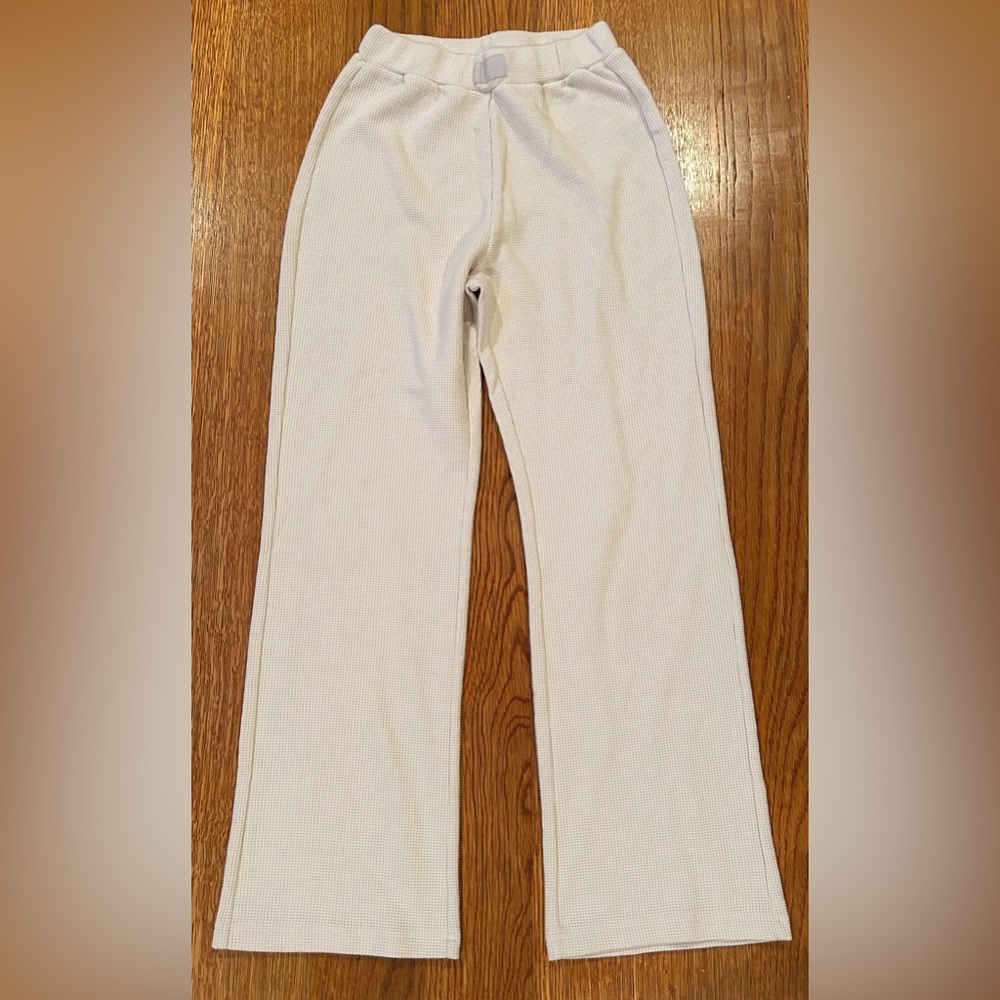 Comfrt Waffle Knit Wide Leg Pants - Size XXS